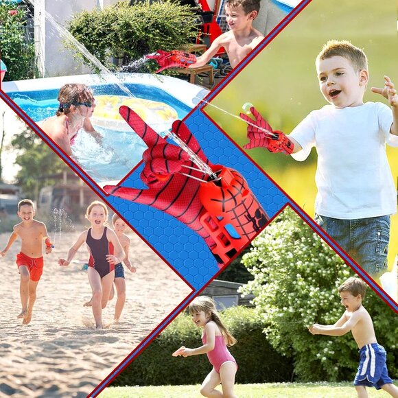 Water Blaster for Kids 4-8 Superhero Cosplay Toy for Outdoor Summer Fun(1 Set) - Picture 5 of 8